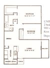 2 Bedroom/1 Bath D